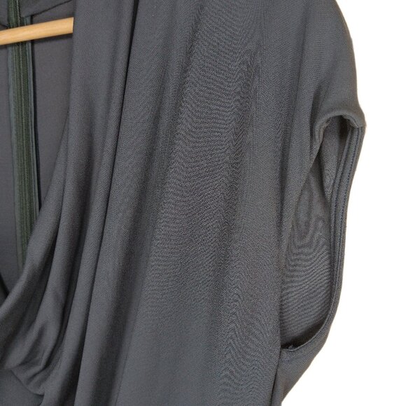 Michael Kors Collection Made in Italy Cowl Neck Stretch Jersey Dress Size 8 Navy - Picture 6 of 13